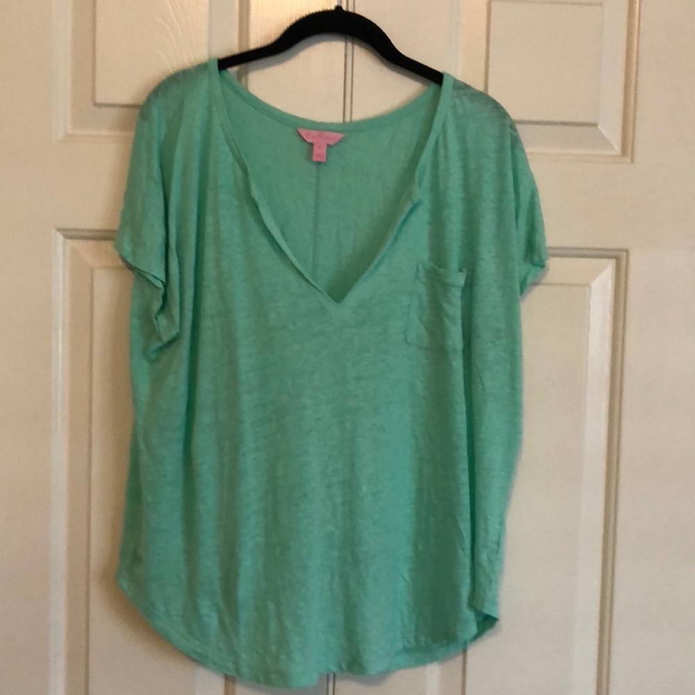 Mint green short sleeved top